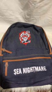 Tas Ransel Pria Denim Distro Sablon Exciteds / Backpack Fashion Sekolah Anak SD SMP