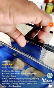 Pemotong keripik stainless Pemotong Bawang Serbaguna bahan stainless awet dan tahan lama