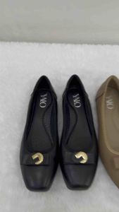 Sepatu flat shoes wanita Import premium tapak karet anti slip bahan kulit Dove