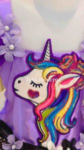 Gaun tutu pesta anak tema unicornfree bandobisa reques warna