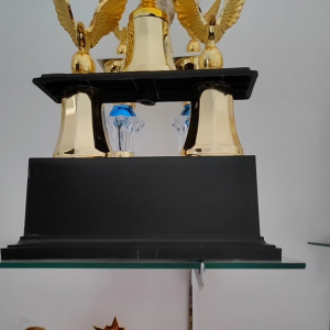 PIALA KAKI 2 HITAM SANGKAR merah biru atau hijau 50CM