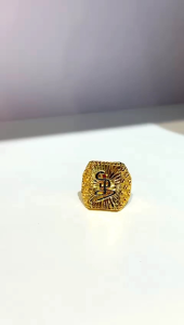 Mens Ring Tamil Words 2.50micron Gold Plated  Look Like Real Gold . Suitable for Daily wear