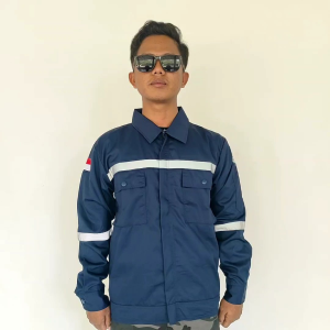 Baju Wearpack Safety Lengan Panjang Seragam Proyek Warna Dongker Polos