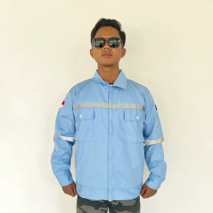 Baju Wearpack Safety Lengan Panjang Warna Telor Asin