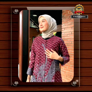 Batik Tunik Wanita Premium Terbaru 2025 Lapis Trikot Furing Atasan Tunik Wanita Premium