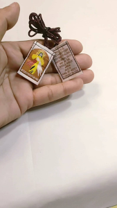 Divine Mercy Fabric Scapular Can Wear Daily to Remind for Gods Mercy. 1X1.5 inch.