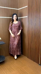 COD | PERMATA DRESS | TERBARU DASTER PANJANG WANITA RAYON MOTIF TERMURAH