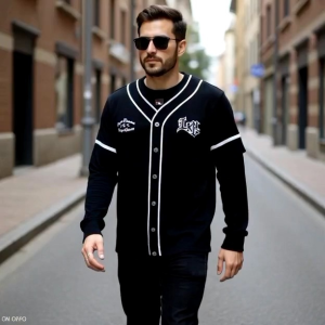 KAOS DISTRO/KAOS PRIA/KAOS MOTIF SABLON BASEBALL/KAOS HITAM