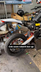 Knalpot Racing Norifumi Rocket 4 & Bore Up Motor Klx 150
