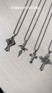 สร้อยคอกางเขน Chrome Heart style สร้อยคอแฟชั่น สร้อยคอไม้กางเขน มีหลายแบบ