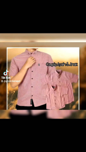 Kemeja Couple Ayah Dan Anak Warna Lemon Lengan Pendek Hem Anak Laki Laki