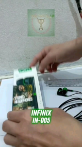 IN-005 INFINIX EARPHONE/HEADSET/HANDSFREE BIG BASS STREO MUSIK JERNIH