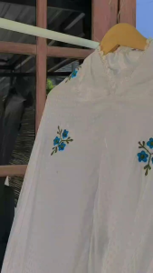 mukena terusan sutra blitz bordir tabur bunga termurah