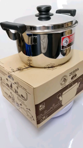 ส่งฟรี Zebra หม้อหุงต้ม สเตนเลส 26 ซม. รุ่น Carry ตราหัวม้าลาย - 7.5 ลิตร ใช้กับเตาไฟฟ้าได้