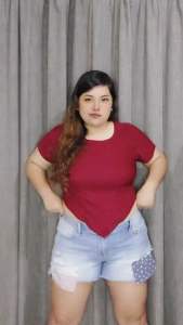 MIDSIZE Cessy TOP (L TO 2XL) fitted barkcrepe fabric