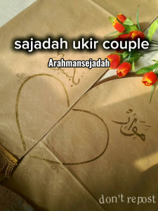 sajadah custom nama ukir couple sajadah seserahan