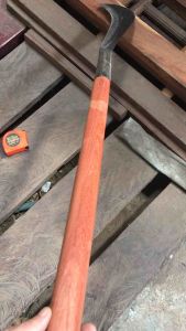 พร้าปากนกแก้ว มีดพร้าตะขอ พร้าถางป่า เหล็กแหนบ ด้ามไม้ประดู่แดง