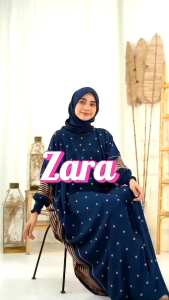 Gamis Kaftan Dewasa Rayon Polkadot Busui Friendly Zara Berlian
