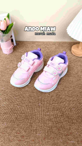 Sepatu Ando Miaw Velcro Perekat Merah Muda Ungu Pink Purple