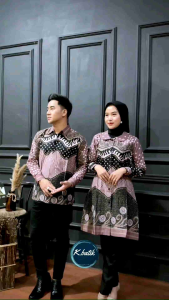 KEMEJA BATIK PRIA LENGAN PANJANG BATIK PREMIUM BATIK PRIA MOTIF NIRWANA ROSEWOOD KHARISMA BATIK
