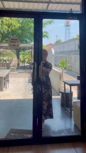 Midi Dress Wanita Rayon Motif Terbaru / Gamis Muslim Adem Busui Bumil Jumbo