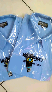 Wendya.T Kemeja Formal Reguler Warna Biru Muda✓Kemeja Pria Polos Lengan Panjang