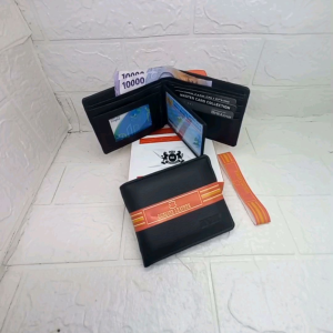 DOMPET PRIA KULIT SINTETIS DOMPET LIPAT PENDEK DOMPET COWOK KULIT