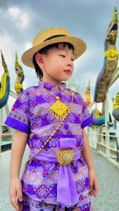 ✅ร้านส่งไว💕ชุดไทยเด็ก(แถมผ้าคาดเอว)มีลายเยอะ🚗พร้อมส่ง