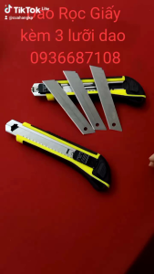 Dao Rọc Giấy loại tốt ( kèm 3 lưỡi dao thân trong ) hình ảnh shop tự chụp