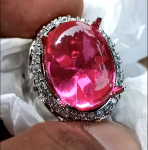 CINCIN BATU RUBY MERAH SIAM ROSE JUMBO TOP QUALITY