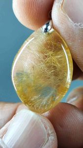 จี้ควอตซ์ ไหมทอง🔹Golden Rutiled Quartz