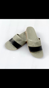 Dép lê nam quai ngang thời trang Dép nam da bò thật đế doctor 3cm may viền thủ công