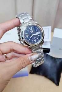 ĐỒNG HỒ NAM CHÍNH HÃNG Seiko 5 SNKE61K1 Automatic Blue Dial Silver Stainless