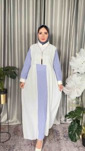 Sopia Gamis Dress Mix Katun Bordir - Dress Lebaran 2025
