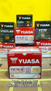 AKI TOSSA HERCULES 3 RODA YUASA YB7B - B 7 AMPER ACCU JAMINAN ASLI BERGARANSI PUSAT AKI SURABAYA MTX7D
