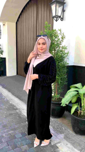 Abaya Gamis Hitam Turkey Jetblack Premium: Outfit Fashion Muslim Terbaru & Termurah Promo Haji Umroh
