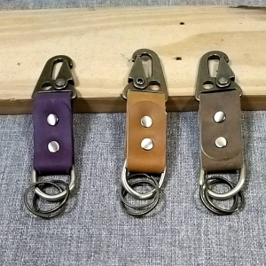 Snaphook Keychain Gantungan Kunci Kulit Asli