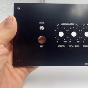 เพลท ZK-TB21 ไม่ย้ายสีดำ หนา3มิล พร้อมเซาะหลัง รายละเอียด 5*23 ช่อง สวิตช์เปิดปิด 12 มิล / DC11 มิล