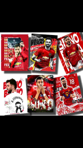 Poster dinding Bruno fernandes size A3+