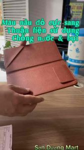 Kẹp bill thanh toán nam châm màu nâu đỏ KT 12x21cm A5 cho nhà hàng khách sạn