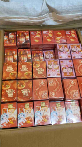 Angpao Amplop Imlek Karakter Size M(7cmx10Cm) Isi 50Pcs Kemasan Box Mika Angpao Imlek Motif Karakter Lucu
