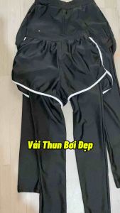 Quần bơi dài 2 lớp Bikini SG quần bơi đùi liền quần dài kín đáo