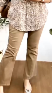 CUTBRAY BASIC PANT Katun Twill Combed Premium Stretch Tebal Celana Cewek Kekinian Celana Panjang Celana Formal Celana Kerja Kantor Wanita Casual