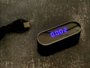 Electronic clock with hidden WIFI camera 1080P camera pinhole camera night vision/motion detection function supports memory card and mobile phone APP remote monitoring