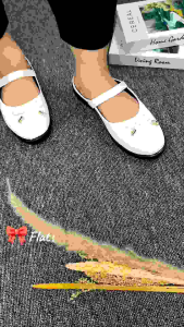 ANDINI - Flatshoes Wanita Vintage Terbaru Variasi Pita Cantik Sandal VintageVintage shoes kekinian