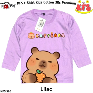 Atasan Anak Perempuan Kaos Capybara Lengan Panjang 1-10 Tahun KFS 370