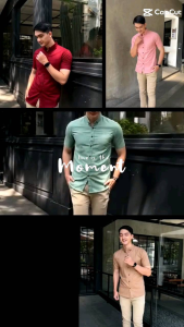 Kemeja Pria Lengan Pendek Formal Kasual Elegan Slimfit Terbaru / Hem Pria Lengan Pendek / Kemeja Polos Pria Warna Lilac