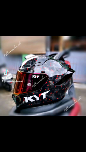 helm kyt striker repaint carbon forged black red