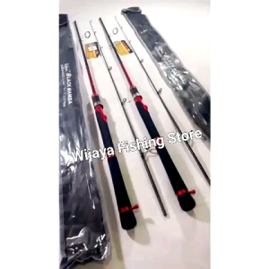 Joran Pancing Katana Black Mamba 165 180: Atasan Carbon Solid