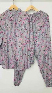RAYYA Bunga Rayon Premium Oversize Piyama Lengan Panjang Baju Tidur Wanita Pajamas Set Babydoll